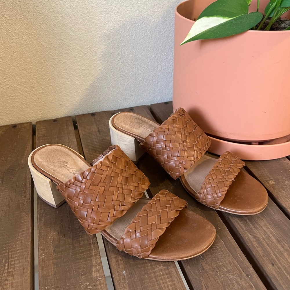 Madewell woven leather heels